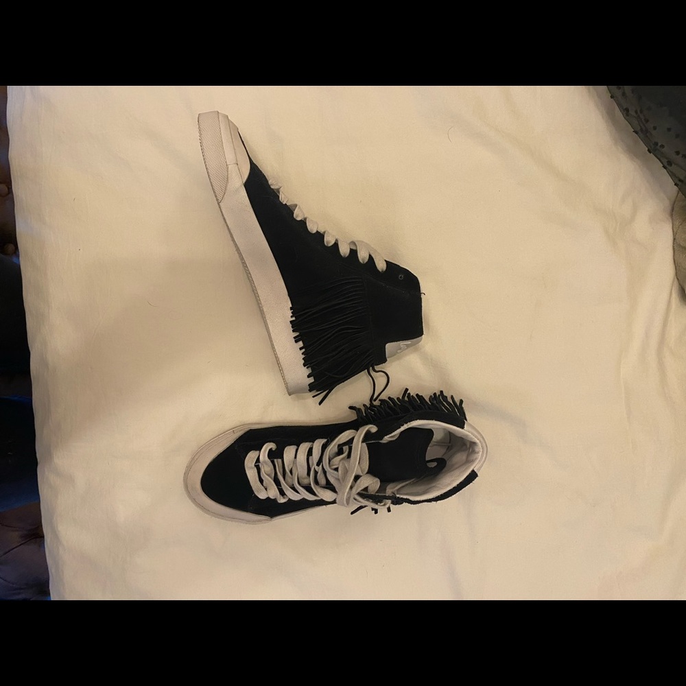 Loeffler Randall Black Fringe High Tops